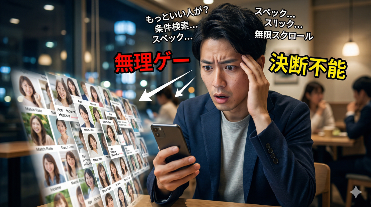婚活・結婚相談所は無理ゲー？――「選べる自由」があなたの決断力を奪う、検索システムの罠
