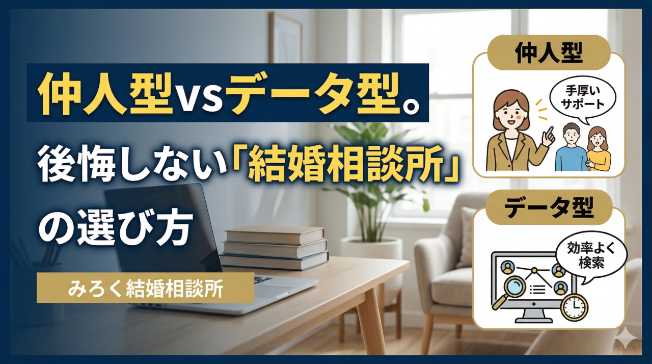 仲人型vsデータ型。後悔しない「結婚相談所」の選び方