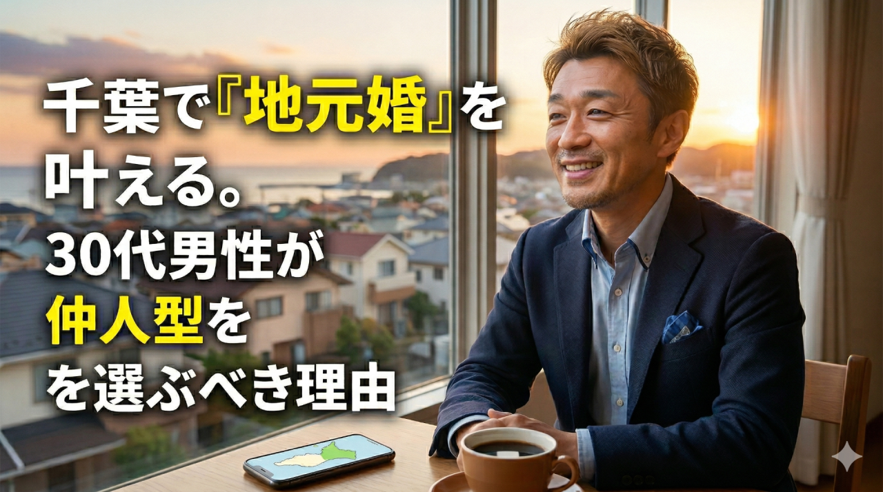 千葉で「地元婚」を叶える。30代男性が仲人型を選ぶべき理由