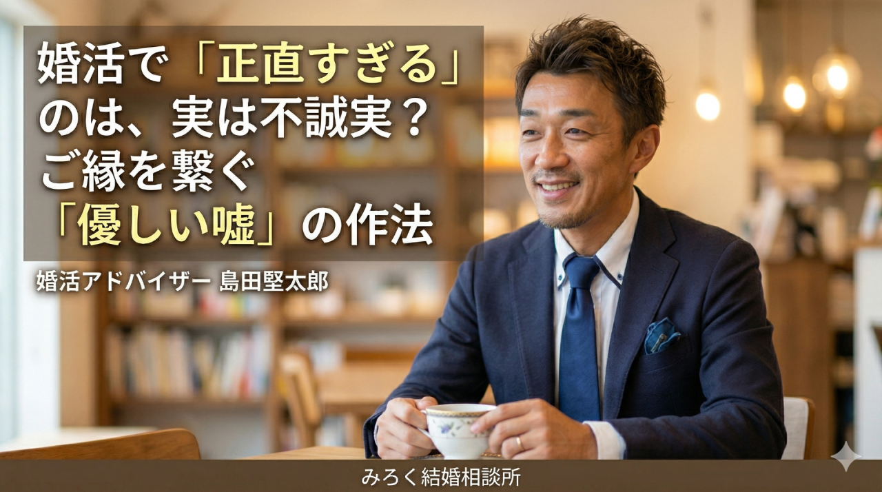 婚活で「正直すぎる」のは、実は不誠実？ご縁を繋ぐ「優しい嘘」の作法