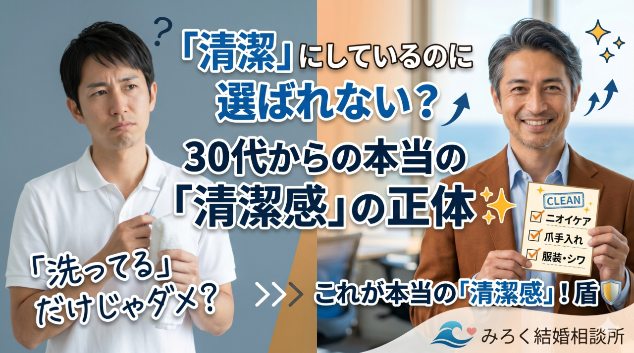 「清潔」にしているのに選ばれない？30代からの本当の「清潔感」の正体