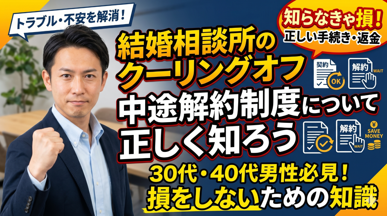 結婚相談所のクーリングオフ・中途解約制度について正しく知ろう