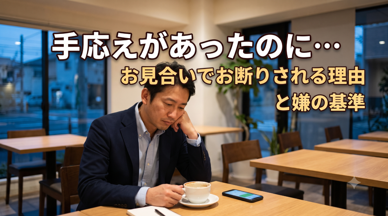 手応えがあったのに。お見合いでお断りされる理由と嫌の基準