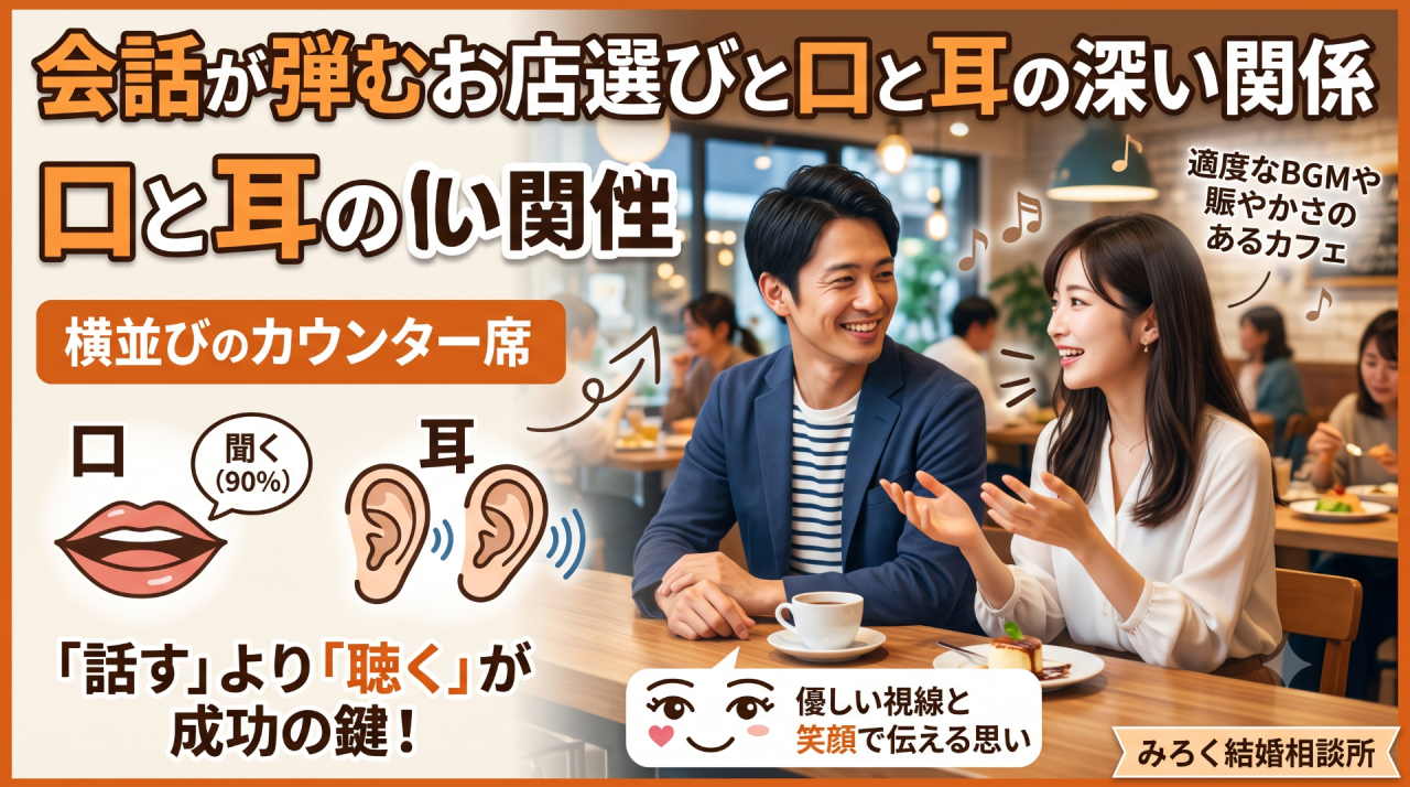 会話が弾むお店選びと口と耳の深い関係