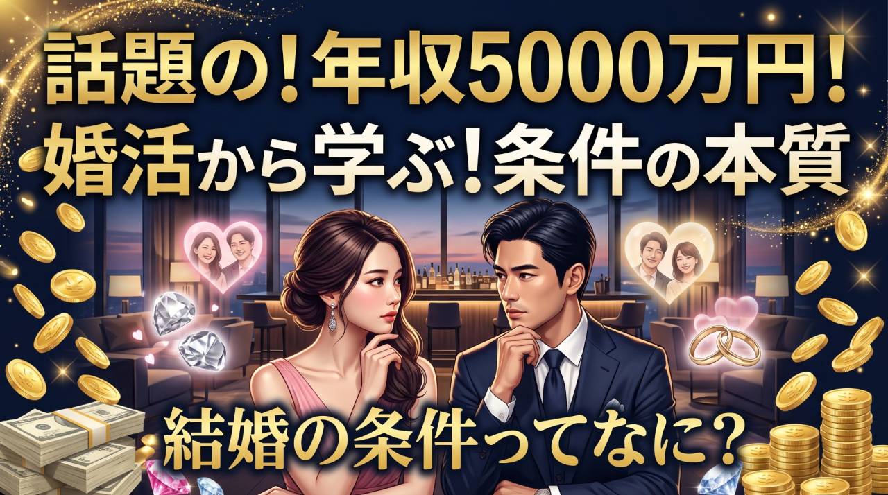 話題の年収5000万円婚活から学ぶ条件の本質