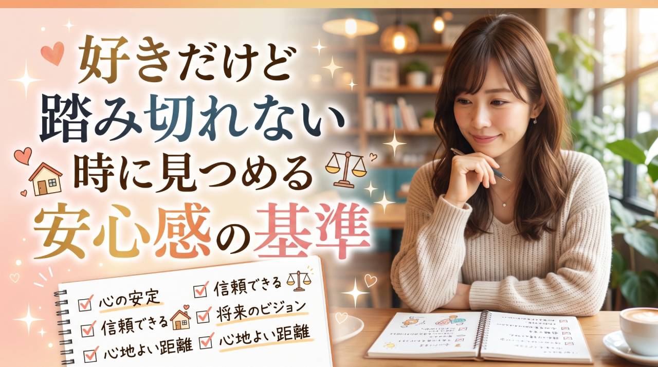 好きだけど踏み切れない時に見つめる安心感の基準