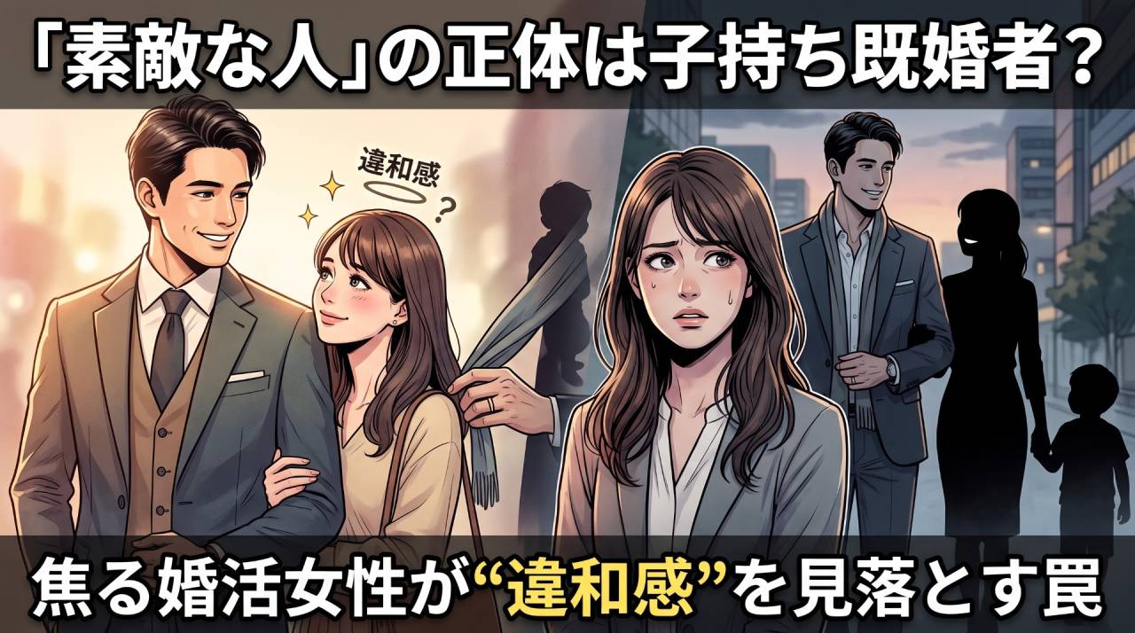 「素敵な人」の正体は子持ち既婚者？焦る婚活女性が“違和感”を見落とす罠
