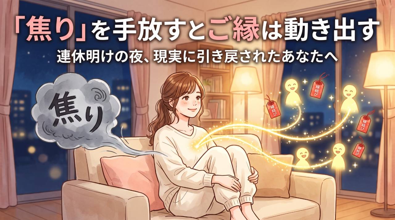 連休が明けて現実に引き戻された夜に。「焦り」を手放すとご縁は動き出す