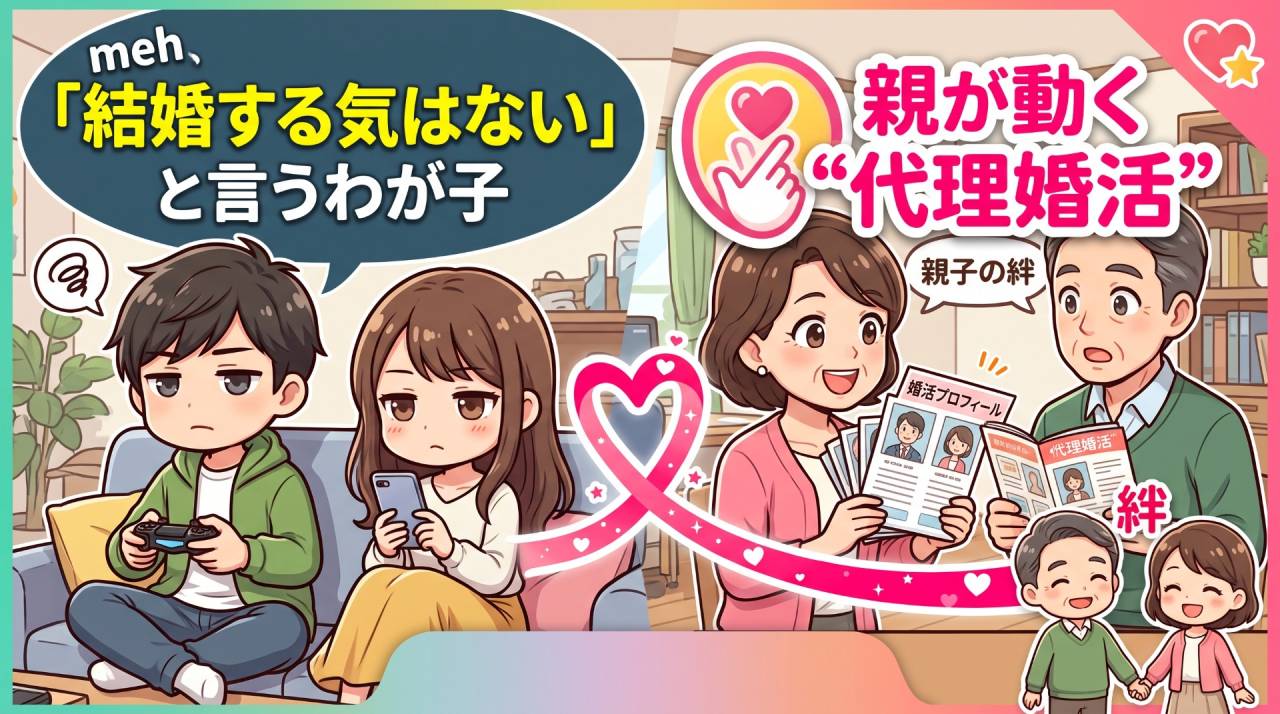 「結婚する気はない」と言うわが子へ。親が動く“代理婚活”と親子の絆