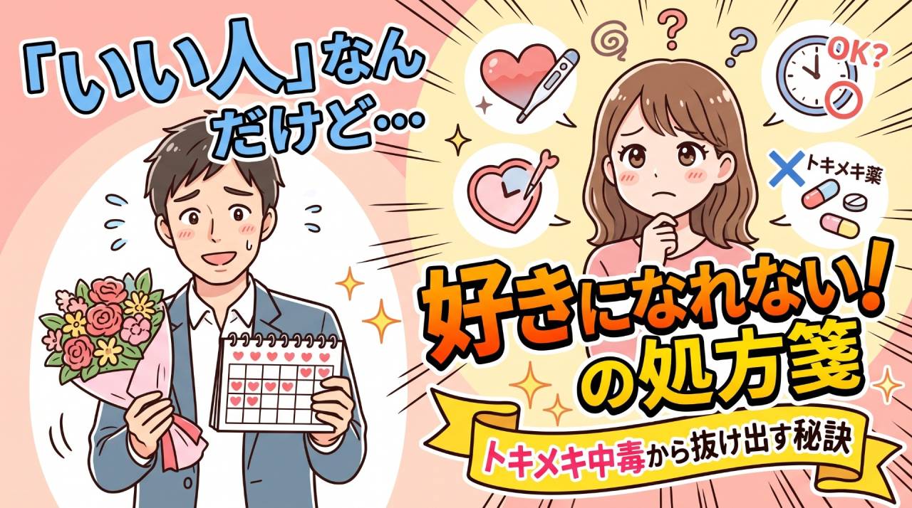 「いい人なんだけど好きになれない」の処方箋！トキメキ中毒から抜け出す秘訣