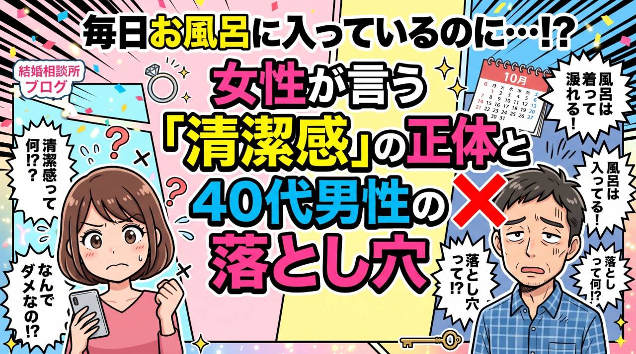毎日お風呂に入っているのに…！？女性が言う「清潔感」の正体と40代男性の落とし穴