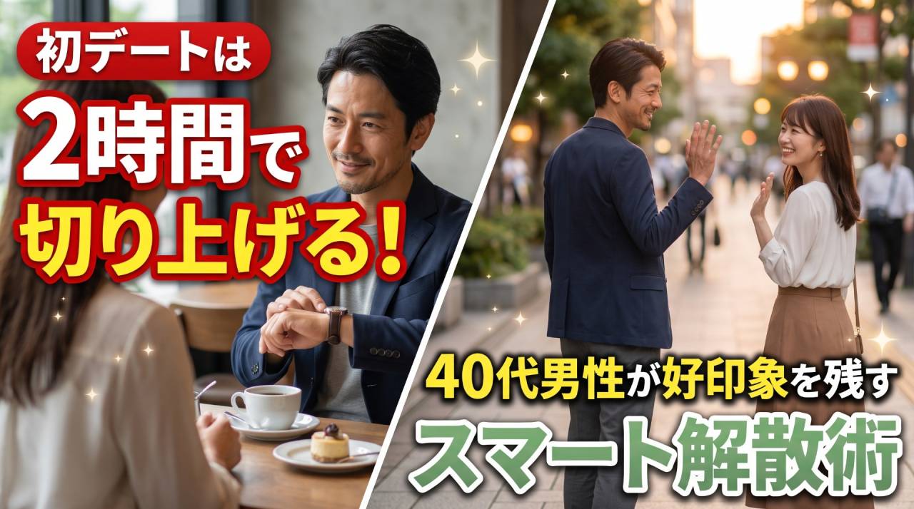 初デートは2時間で切り上げる！40代男性が好印象を残すスマート解散術
