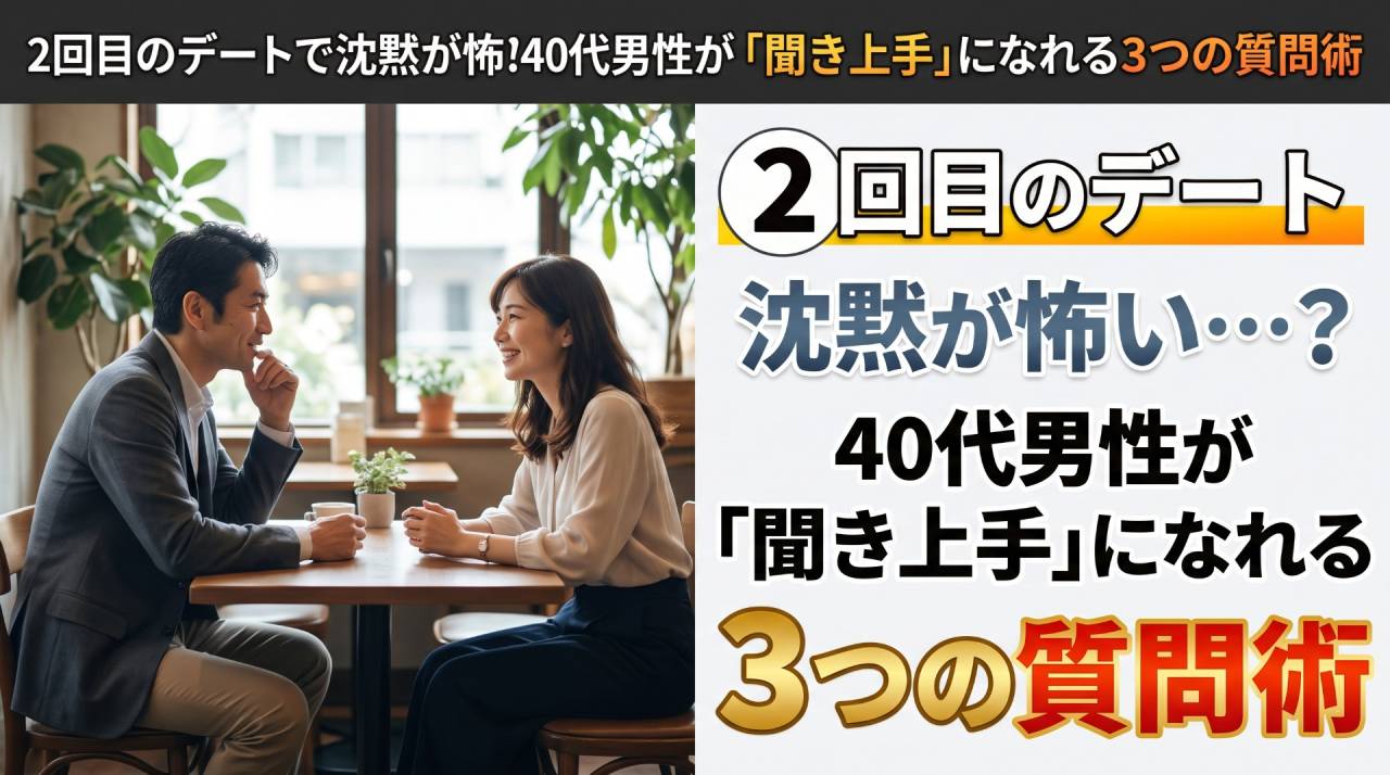 2回目のデートで沈黙が怖い？40代男性が「聞き上手」になれる3つの質問術
